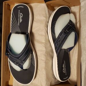 Clarks cloud steppers scandals navy blue women's size 10